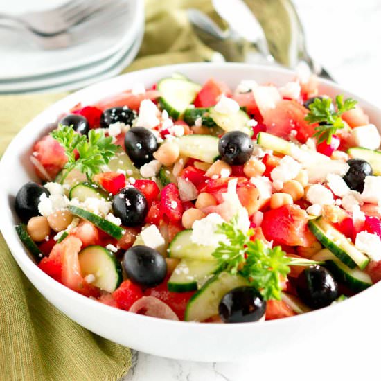 Greek Salad - Recipe photo by Delicious Meets Healthy