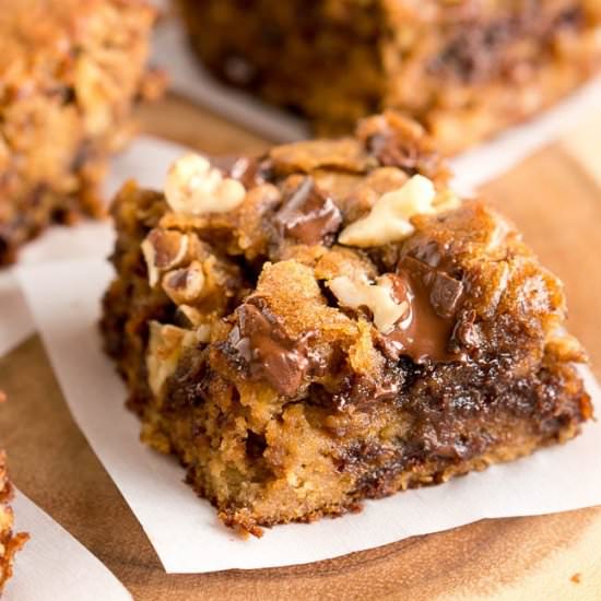Banana Walnut Brownies - Recipe photo by Delicious Meets Healthy