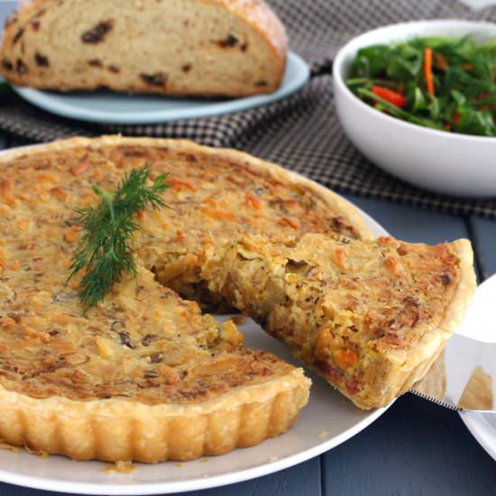 CARAMELIZED CREAMY LEEK TART - Recipe photo by worldly_treat