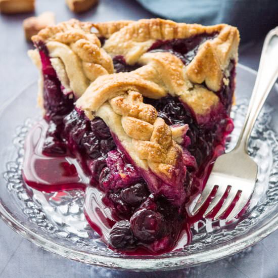Vegan Blueberry Pie - Recipe photo by Domestic Gothess