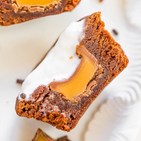 Caramel Stuffed Brownie Bites - Recipe photo by Averie