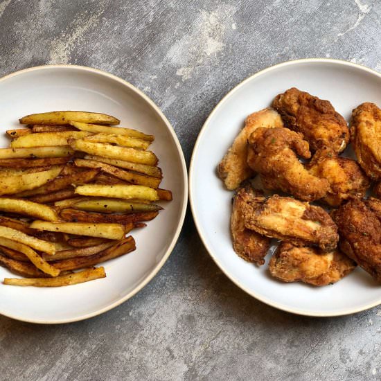 Nate’s Crispy Hot Wings & Fries - Recipe photo by NatesFood