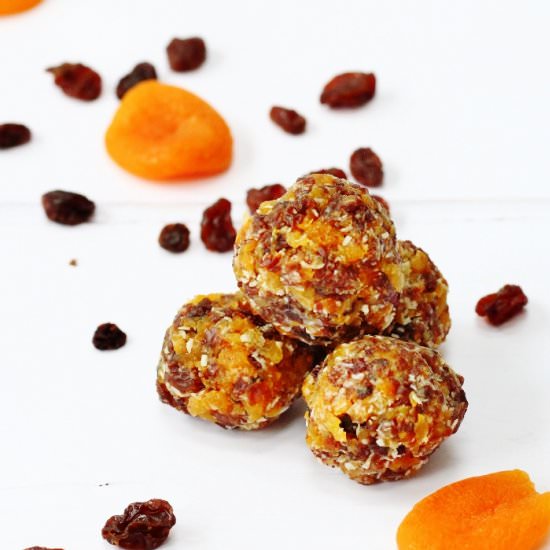 Coconut Apricot Snack Balls - Recipe photo by Searchingforspice