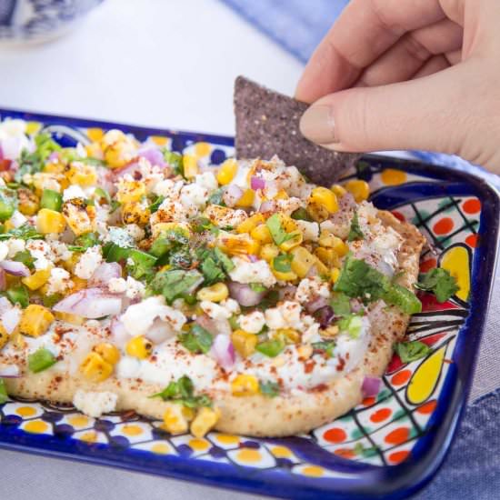 Lightened Up Elote Corn Dip - Recipe photo by giftofhospitality