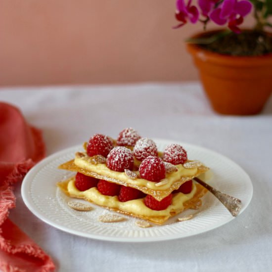Raspberry Fillo Millefeuille - Recipe photo by marilenaskitchen