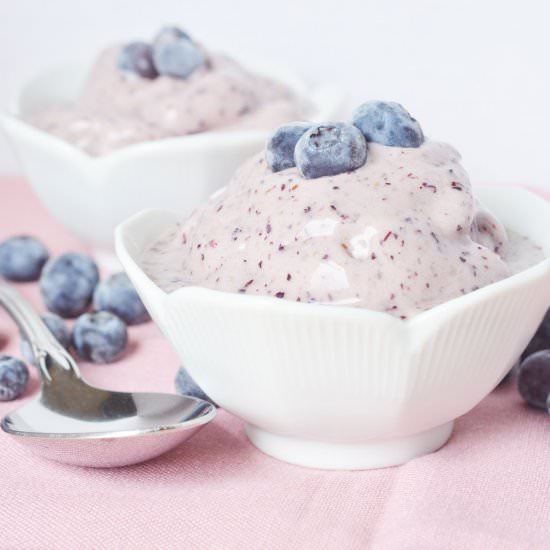 Easy Homemade Blueberry Nice Cream - Recipe photo by SheSaved