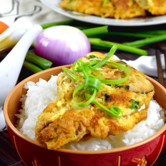 Egg Foo Young 芙蓉蛋 - Recipe photo by Taste of Asian Food