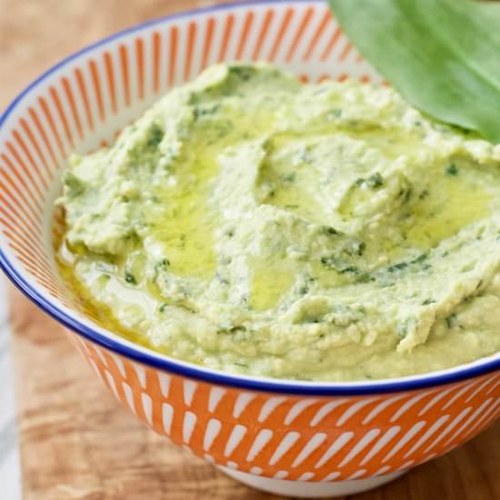 Wild Garlic Hummus - Recipe photo by joskitchenlarder