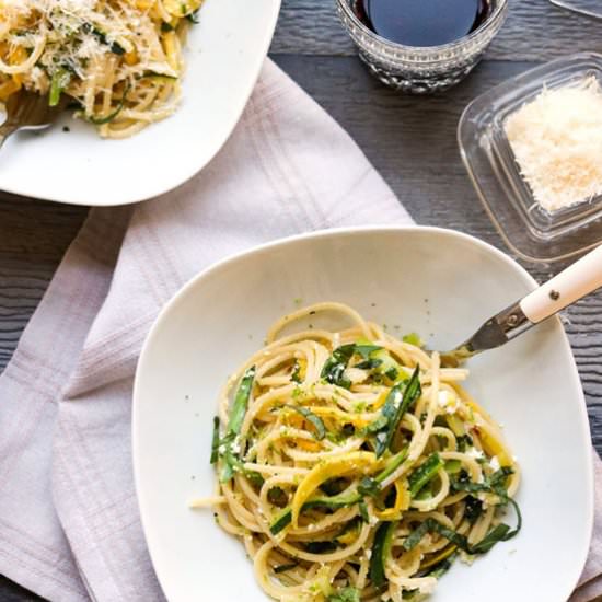 Lime and Ricotta Courgette Pasta - Recipe photo by sugarlovespices