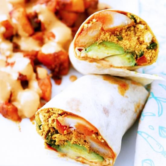 Vegan Breakfast Burritos - Recipe photo by almostlikemoms