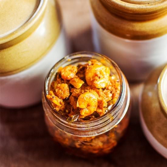 Kerala Prawn Pickle - Recipe photo by Debjanir Rannaghar