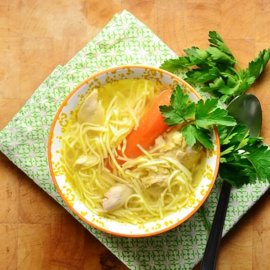 Chicken Vegetable Soup+Vermicelli - Recipe photo by everydayhealthyrecipes