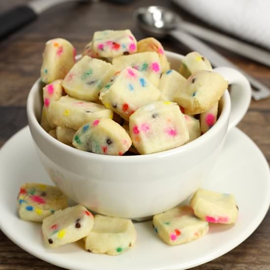 Birthday Shortbread Cookie Bites - Recipe photo by TheToastyKitchen