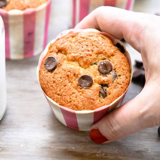 Banana Chocolate Chip Muffins - Recipe photo by hadias lebanese cuisine