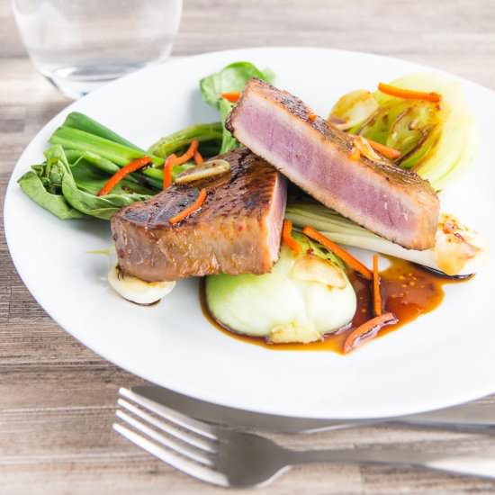Honey and Soy Glazed Tuna Steak - Recipe photo by Brian Jones