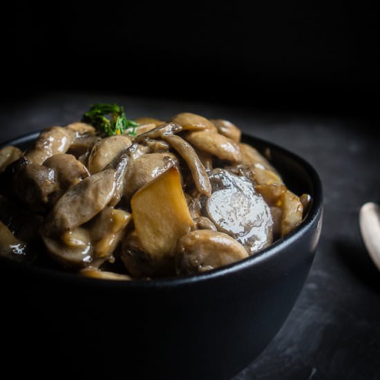 Buttery Brandied Sauteed Mushrooms - Recipe photo by Went Here 8 This
