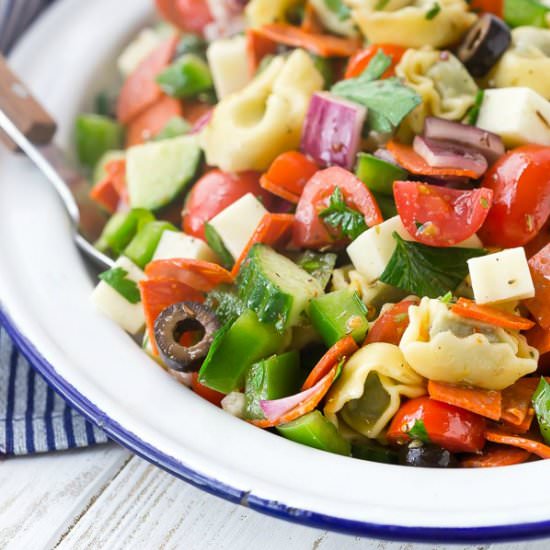 Tortellini Pasta Salad - Recipe photo by rachelcooksblog