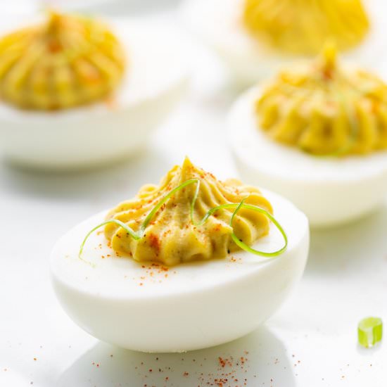 The Best Deviled Eggs - Recipe photo by Savingroomfordessert