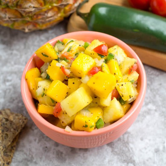Pineapple Mango Salsa - Recipe photo by thecleaneatingcouple