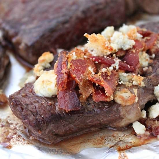 Bleu Cheese and Bacon Sirloin Steak - Recipe photo by Table for 7