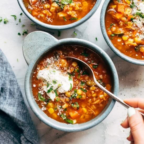 Instant Pot Summer Soup - Recipe photo by pinchofyum