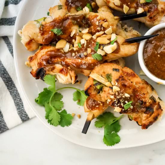 Thai Chicken Skewers - Recipe photo by SlenderKitchen