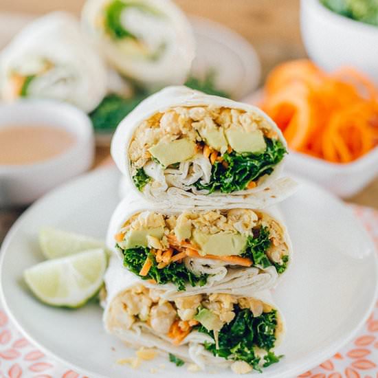 Vegan Sriracha Avocado Wraps - Recipe photo by katerinaseigel