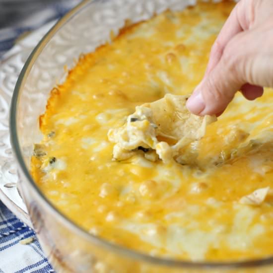 Cheesy Corn Dip with Roast Peppers - Recipe photo by Metirementblog
