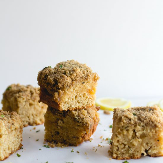 Lemon-Basil Whole Wheat Coffee Cake - Recipe photo by coffeeandcrumbs
