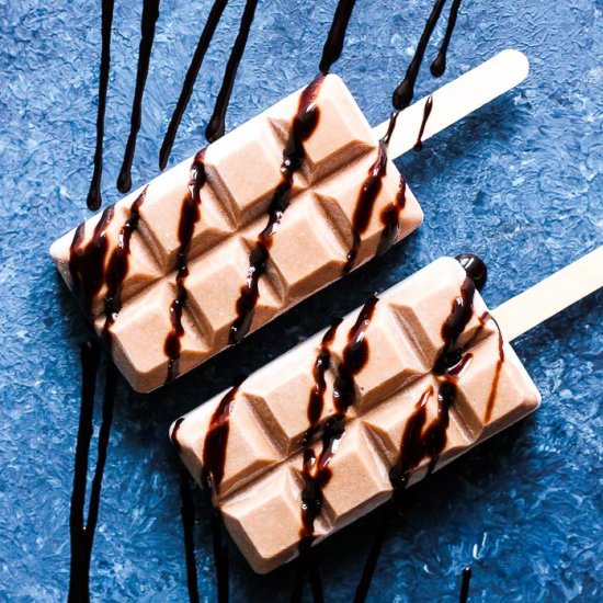 Chocolate bar yogurt popsicles - Recipe photo by Berrymaple