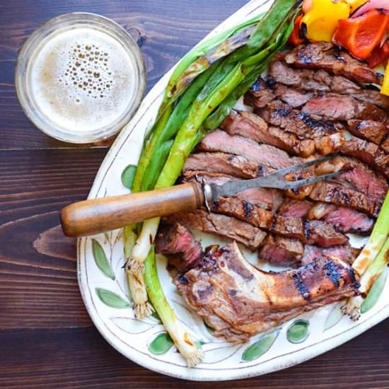 Easy Marinated Rib Eye & Veg - Recipe photo by garlic and zest