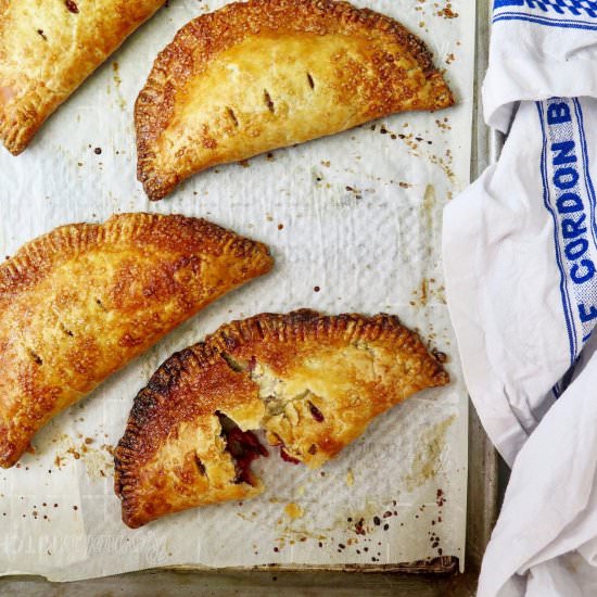 Strawberry Basil Turnovers - Recipe photo by jessie sheehan bakes