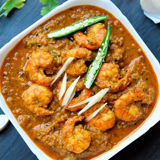 Ginger Garlic Prawn Curry - Recipe photo by YourFoodFantasy