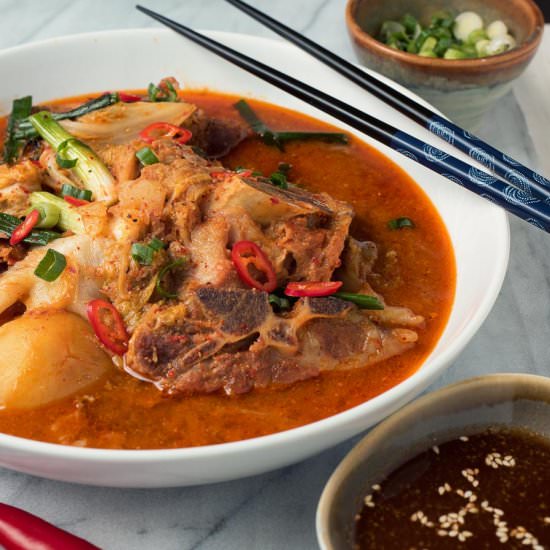 gamjatang – korean pork bone soup - Recipe photo by glebekitchen