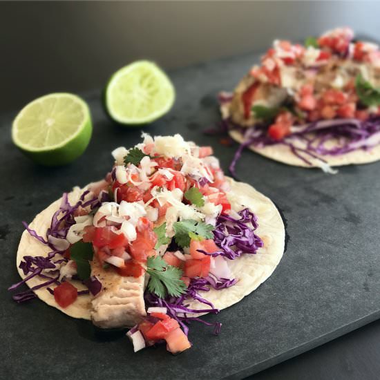 GRILLED BAJA FISH TACOS - Recipe photo by proportionalplate