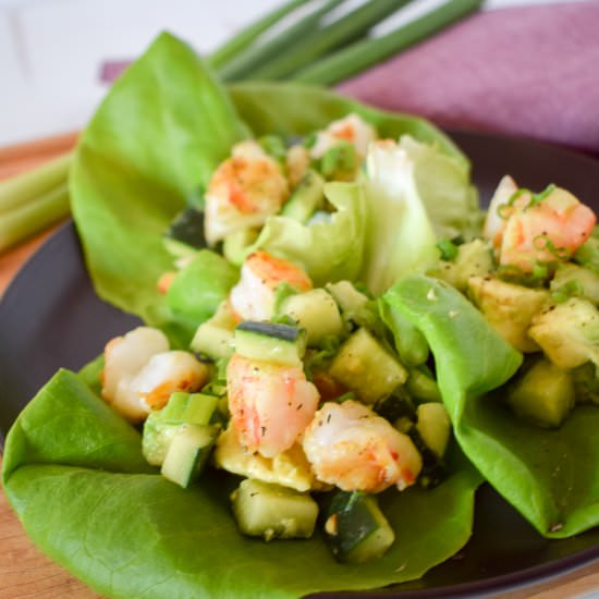 Shrimp Lettuce Wraps - Recipe photo by forwardeats