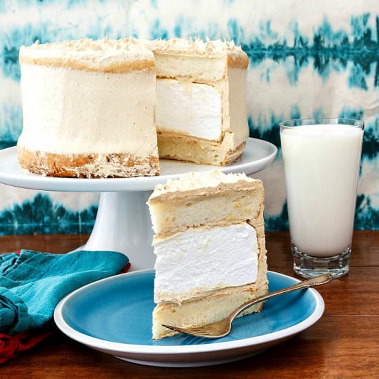 Peanut Butter Marshmallow Cake - Recipe photo by onlinepastrychef