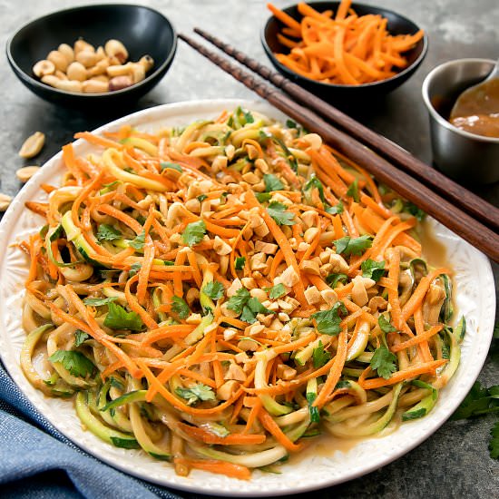 Thai Peanut Zucchini Noodles - Recipe photo by kirbie