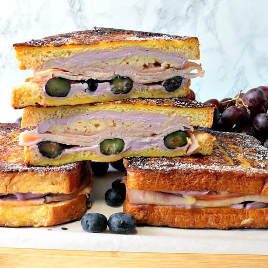 Monte Cristo Blueberry French Toast - Recipe photo by Kudos Kitchen by Renee