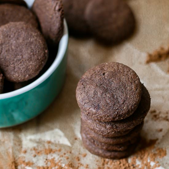 Carob Chocolate Wafer Cookies - Recipe photo by CleanEatingVeggieGirl