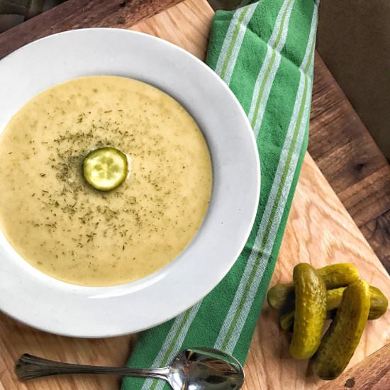 Polish Dill Pickle Soup - Recipe photo by The Tipsy Housewife