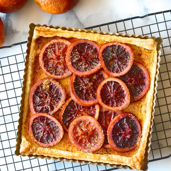 Blood Orange Puff Pastry Tart - Recipe photo by mama ia blog
