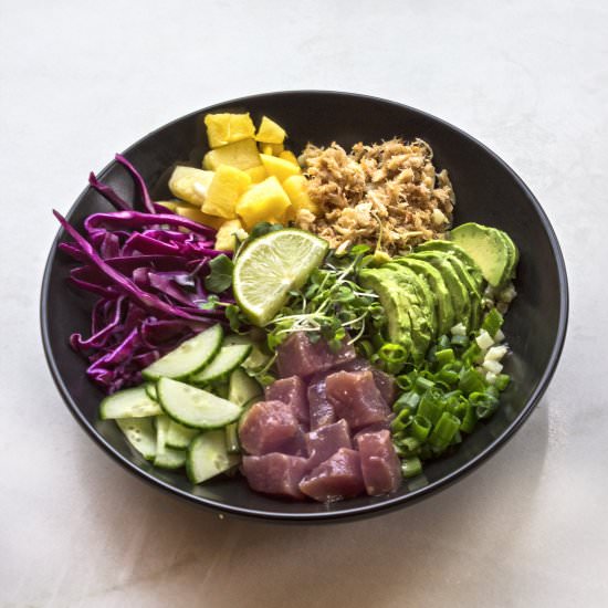 Paradise Poke Bowl - Recipe photo by Our Food Fix