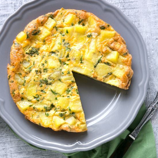 Italian Potato Frittata - Recipe photo by The petite cook