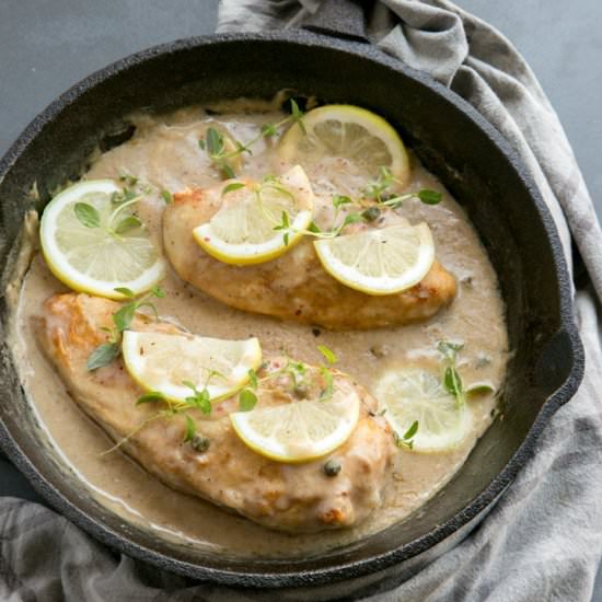 Lemon Chicken Piccata - Recipe photo by The petite cook