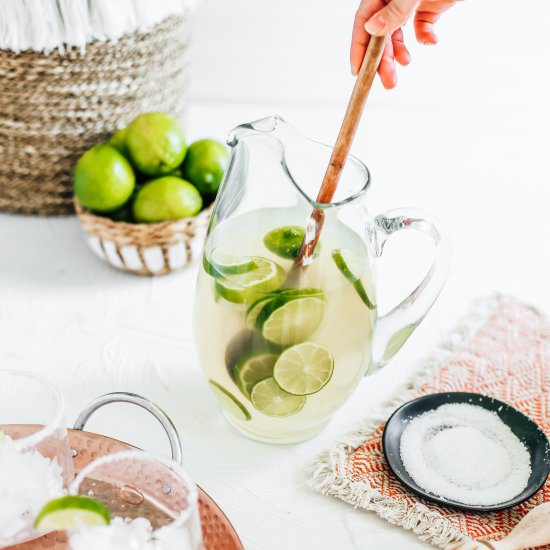 Classic Pitcher Margaritas - Recipe photo by thecollegehousewife