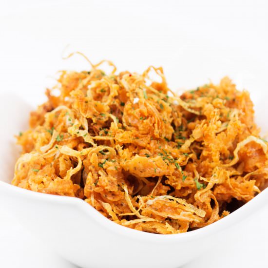 Spicy Ranch Onion Fries - Recipe photo by glitterandgraze