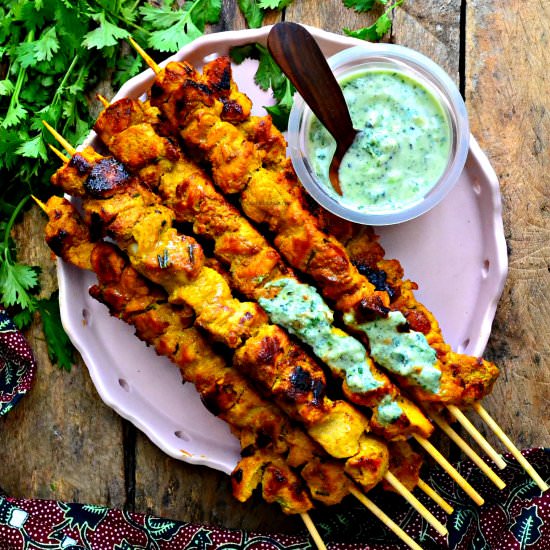 Chicken mshikaki & creamy dania dip - Recipe photo by kaluhiskitchen