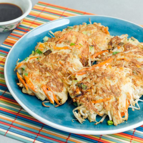 Enoki Mushroom Pancakes - Recipe photo by mrspskitchen