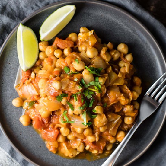 Creamy Chana Masala - Recipe photo by forageddish
